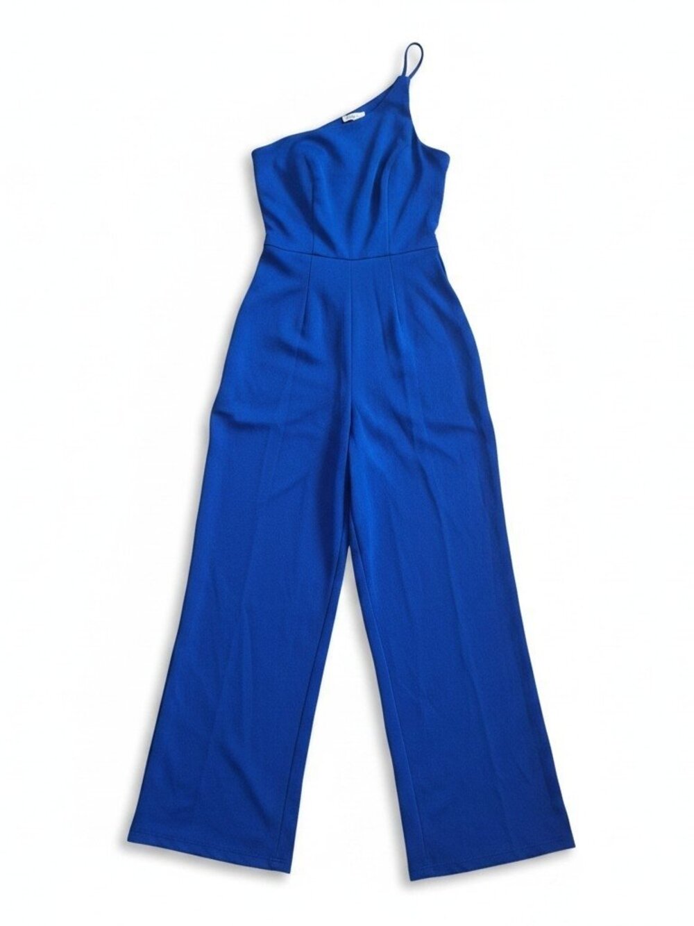 Crystal Sky Royal Blue One Shoulder Wide Leg Jumpsuit Size M